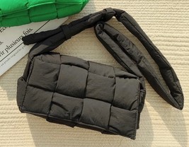 New Nylon Padded Shoulder Bag Stitching Woven Messenger Bag Famous Brand Designe - £60.66 GBP