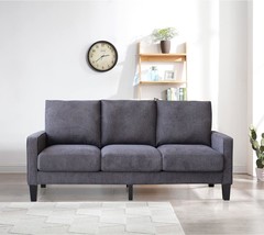 Dark Grey, Three-Seater Homsof Mid Century Modern Couch, 75 Inch Sofa Wi... - $576.96