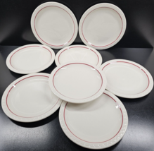 (8) Syracuse China Cardinal Lines Dinner Plates Set Vintage Restaurant Ware Lot - £86.78 GBP