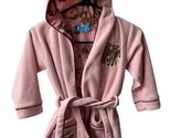 Nick and Nora Girls Size 6 Pink Sock Monkey Belted Hooded Fleece Robe - $18.72