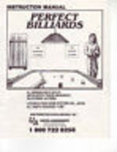 Perfect Billiards Video Arcade Original Game Manual United - £19.00 GBP