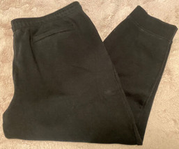 Reebok Men Pull-On Pants Black 3XL Pocket Drawstring Track - £17.15 GBP