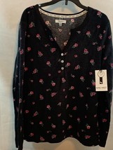 New! Free Ship! Women’s Nine West “Oh So Soft” Pajama Top M Black Msrp $68 Nwt! - £20.35 GBP