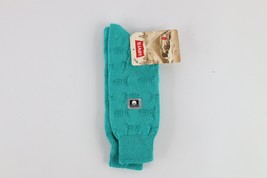 NOS Vintage 80s Levis Knit Fish Dress Socks Bright Sea Green Mens 6-12.5 USA - £27.02 GBP