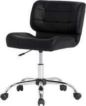 Calico Designs Modern Black Crest Armless Office Chair Swivel Task Chair... - $121.99