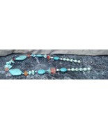 Vintage Native American heishe turquoise necklace 10&quot; - £24.05 GBP