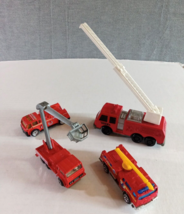 Fire Trucks Tonka 1992 Ladder Metal 4&quot; Matchbox 2001 2003 Vintage Toys Lot4 - $19.56