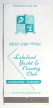 Lakeland Yacht &amp; Country Club - Lakeland, Florida 30 Strike Matchbook Co... - $1.77
