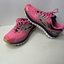 Brooks Glycerin 12 Womens Running Shoes Sz 6.5 Med B Pink Black Yellow EUR 37.5 - £19.42 GBP