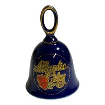 Cobalt Blue Atlantic City Porcelain Bell Souvenir 5” Vintage Made In Jap... - $21.49