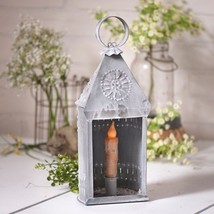 Primitive new Harbor Lantern Sconce in Weathered Zinc with candlestick - £29.90 GBP