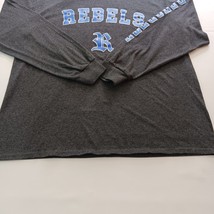 Port & Company REBELS REHOBOTH Men's Gray Cotton Graphic T-Shirt Long Sleeve XL image 9