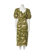 Walter Baker Juanita Palm Print Dress, Green &amp; Cream, Size 10 - $22.99