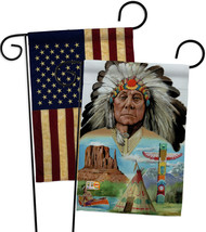 Native American - Impressions Decorative USA Vintage - Applique Garden Flags Pac - £24.75 GBP