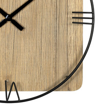 27" Novelty Brown And Black Wood Analog Wall Clock - $124.07