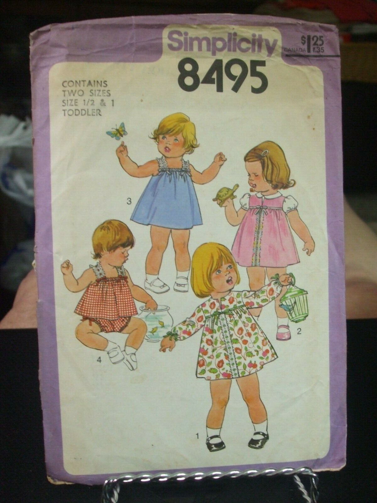 Primary image for Simplicity 8495 Dress, Jumper, Sundress or Top & Panties Pattern - Size 1/2 & 1
