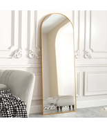  Arched Full Length Floor Mirror 64&quot;x21.1&quot; Full Body Standing Mirror, Gold - £90.43 GBP