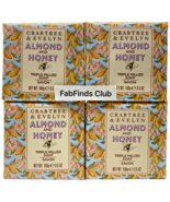 4x Crabtree &amp; Evelyn Almond and Honey Bar Soap Triple Milled - $345.59 MXN