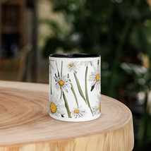 New Coffee Tea Mug Color Inside Daisies Floral 11 oz Dishwasher Microwav... - £10.72 GBP