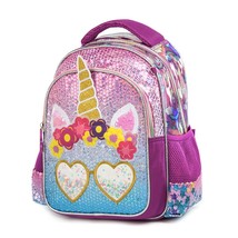 BIKAB School Bag 13&quot;16&quot; Girls Backpack School Sequin Backpack with Lunch Box Kaw - £75.28 GBP