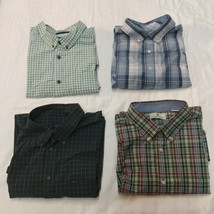 Men&#39;s Lot Of 4 Button Up Dress Shirts Many Brands &amp; Colors  X Large - £19.80 GBP