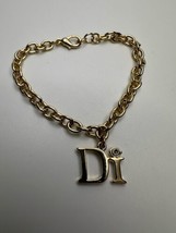 Vintage Gold Diamonds International Charm Bracelet 8” X 6mm - $17.82