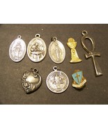 Assorted Vintage Charms Catholic, Cross, Heart, Cornucopia - $36.67 CAD