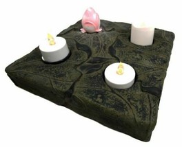 Ebros Buddha Lotus Flower On Lily Leaf Pads Trio Tea Light Votive Candle... - £21.57 GBP