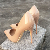 Solid Color Women Sexy Pointed Toe Pumps Ultra High Thin Stiletto Heels Shoes La - £59.96 GBP