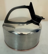 Vtg Regal Ware Stainless Steel Copper Bottom Whistling Tea Pot Tea Kettle USA - £10.63 GBP