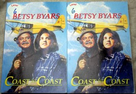 vntg 1992 tp Betsy  Byars COAST TO COAST aging last adventure antique airplane - £4.76 GBP