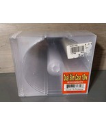 Dual Slim Case CD Holder Pack 10pc Clear Sealed - $14.00