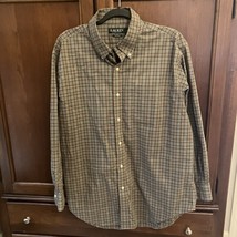 Men’s Shirt Ralph Lauren 17 - 32/33 Plaid Preppy Outdoors Casual Career LS - $21.78
