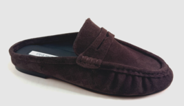 Steve Madden Rafe Chocolate Brown Suede Leather Slip On Loafer Mule - $109.00