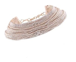 Fashion Rhinestones Necklaces Layered Choker Crystal - £36.66 GBP