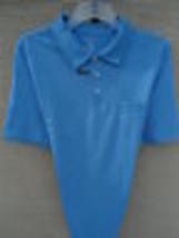 NWT MENS SADDLEBRED S/S COTTON BLEND  JERSEY KNIT POLO SHIRT BLUE XL - £14.27 GBP