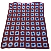 Vintage Hand Made Granny Square Crochet Afghan Blanket Throw PRISTINE!! - £157.48 GBP