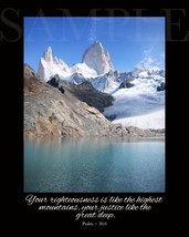 Mountains and Ocean Bible Verse Inspirational Picture (8X10) New Art Pri... - £5.34 GBP