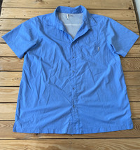 Columbia PFG men’s short sleeve button up Fishing shirt size XL blue G12 - £16.74 GBP