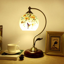 Vintage Style Solid Wood Chinese Table Lamp American Romantic Bedroom Lamp - £129.63 GBP