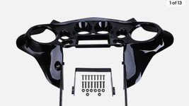Black Denim  Double DIN Inner Batwing Fairing for Harley Touring 98-13 +... - $252.45