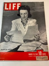 Life Magazine March 10, 1941 -Washington DC Airplane Crackup, Colorful A... - £9.02 GBP