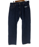 Levi&#39;s 501 38 x 32 Fly Button Jeans Mens Dark Wash Denim Levis Measures:... - $67.55 CAD