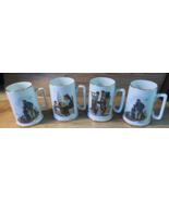 Norman Rockwell Collectible 4 Piece Mug Lot, Vintage, Retro, Paintings - €10,21 EUR