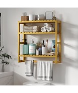 Over The Toilet Storage Bathroom Shelves Wall Mounted 3 Tier Space Saver... - $44.99