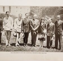 1927 President Calvin Coolidge With National Championship Orators Photo ... - $19.99