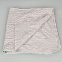 Circo White Pink Chevron Waves Cotton Flannel Baby Receiving Blanket - £19.49 GBP