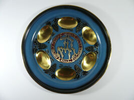Vintage Brass Seder Passover 12 1/2" Tray Wall Hanging Made in Israel - $24.00