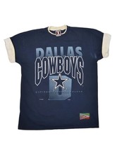 Vintage Dallas Cowboys Graphic T Shirt Mens L NFL Football Double Sleeve... - £16.19 GBP