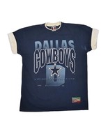Vintage Dallas Cowboys Graphic T Shirt Mens L NFL Football Double Sleeve... - £16.04 GBP